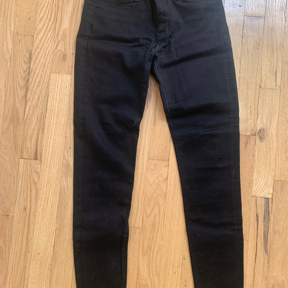 Hudson  High Waisted Super Skinny Jeans BLACK
